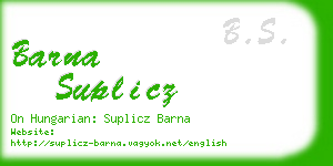 barna suplicz business card